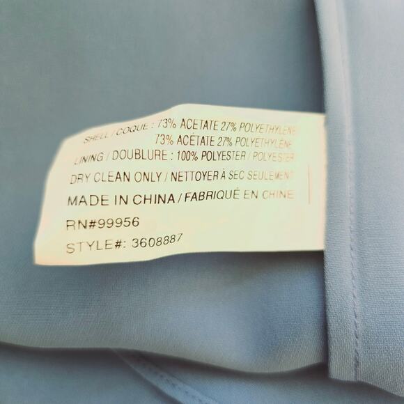 New Shoshanna Grove Blue Ruffle Dress Sleeveless Mini Women's Size 4 - Picture 12 of 12